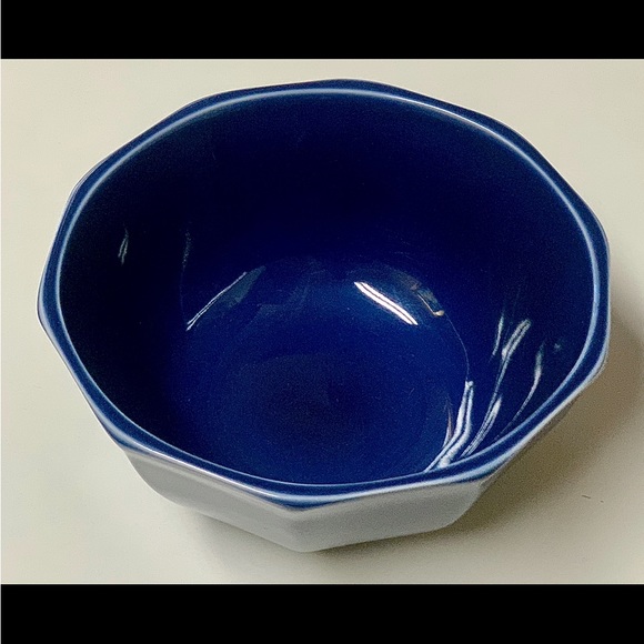 COPY - IKEA Sweden Cobalt Blue 10 Sided Soup Cereal Bowl - Picture 5 of 10